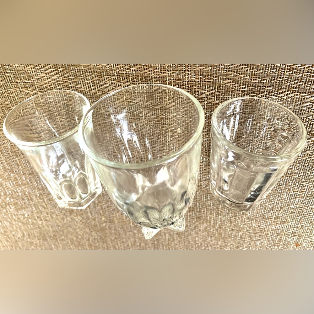 Clear Shot Glass Tumbler Set Three (3)